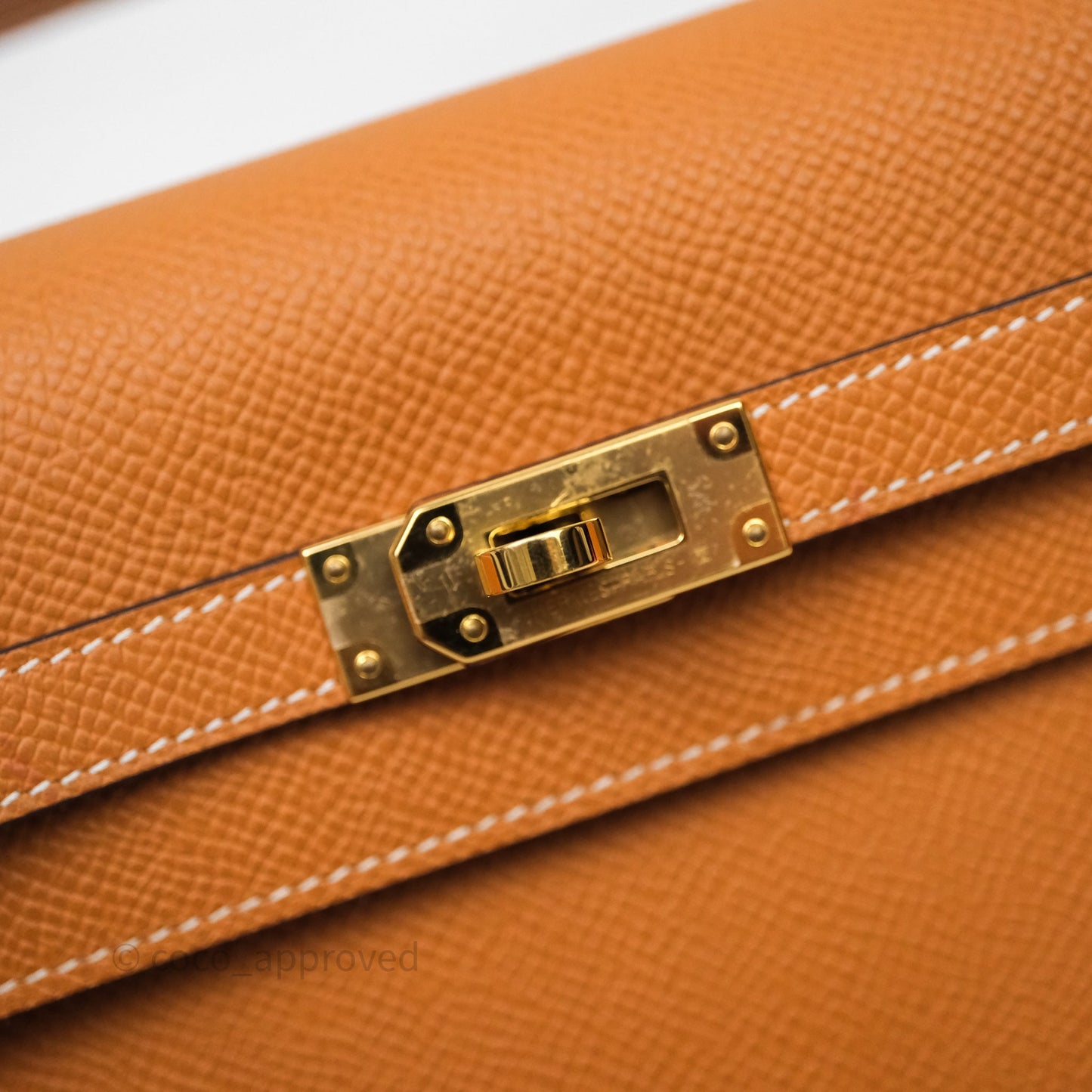 Hermès Kelly To Go Wallet Toffee 1H Epsom Gold Hardware
