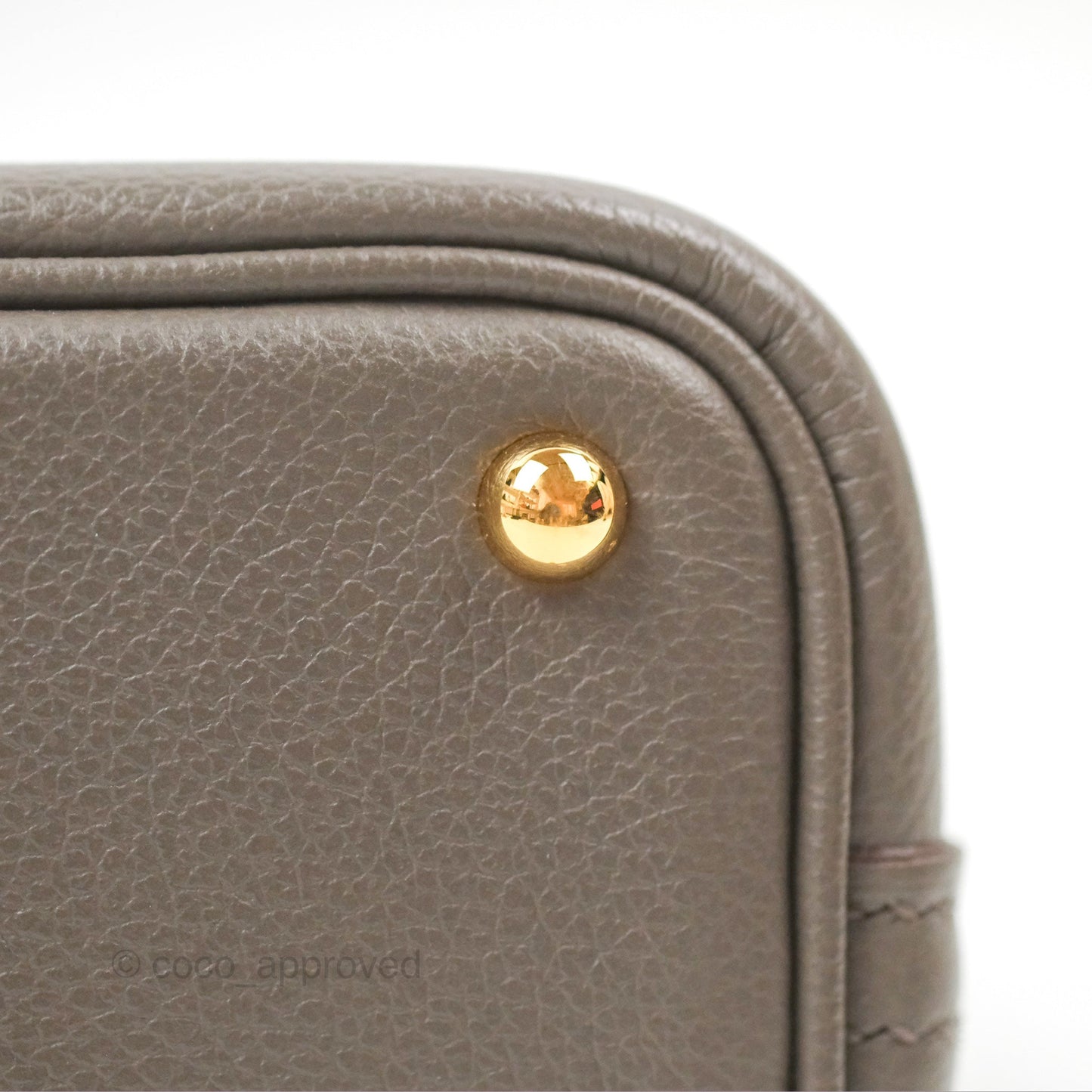 Hermès Bolide Mini 1923 Gris Etain 8F Evercolor Gold Hardware