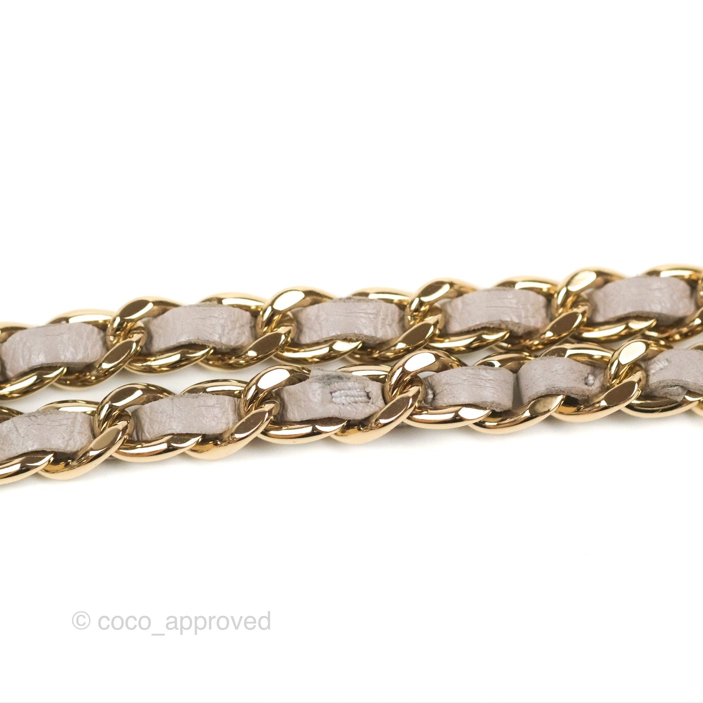 Chanel Mini Quilted Trendy CC Clutch With Chain Light Grey Lambskin Gold Hardware