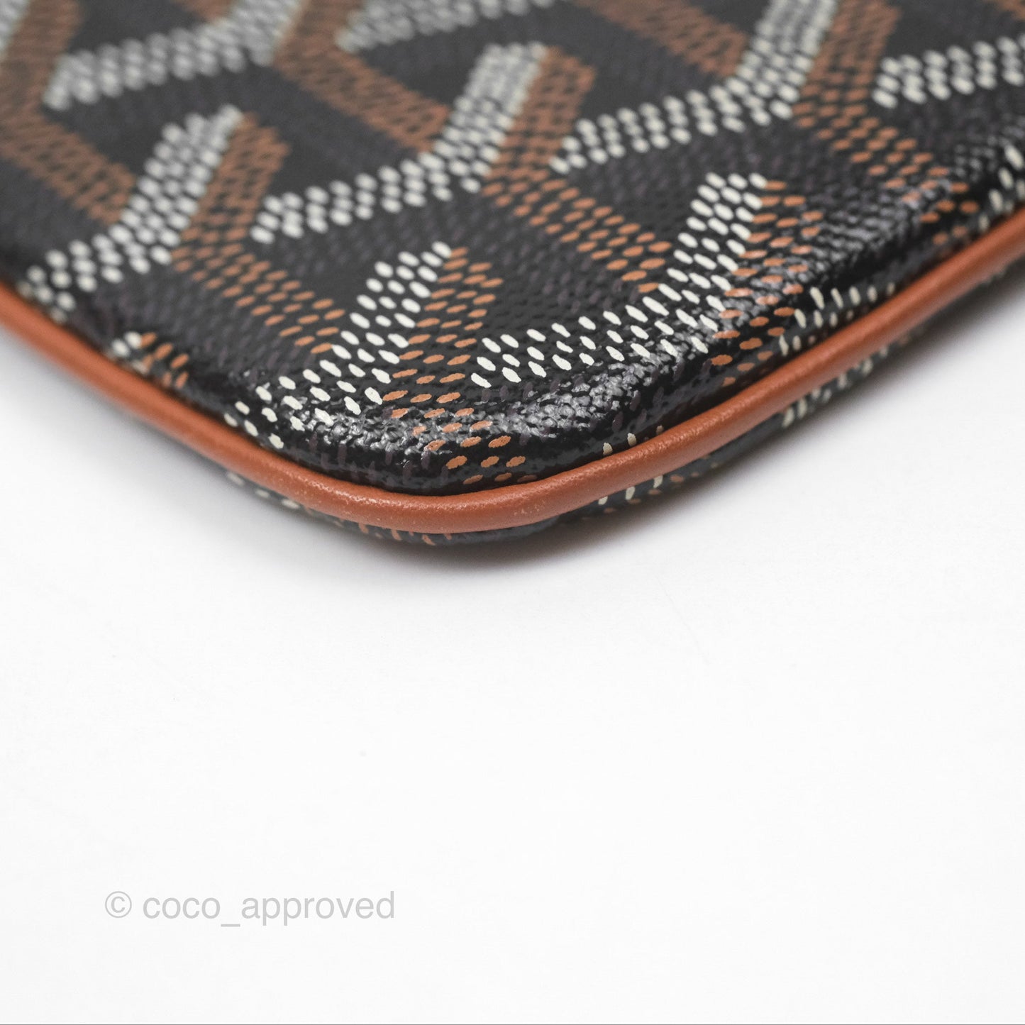 Goyard Sénat MM Pouch Black/ Tan