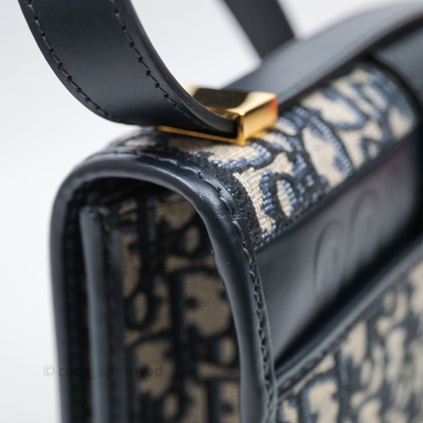 Christian Dior Small 30 Montaigne Bag Blue Dior Oblique Jacquard