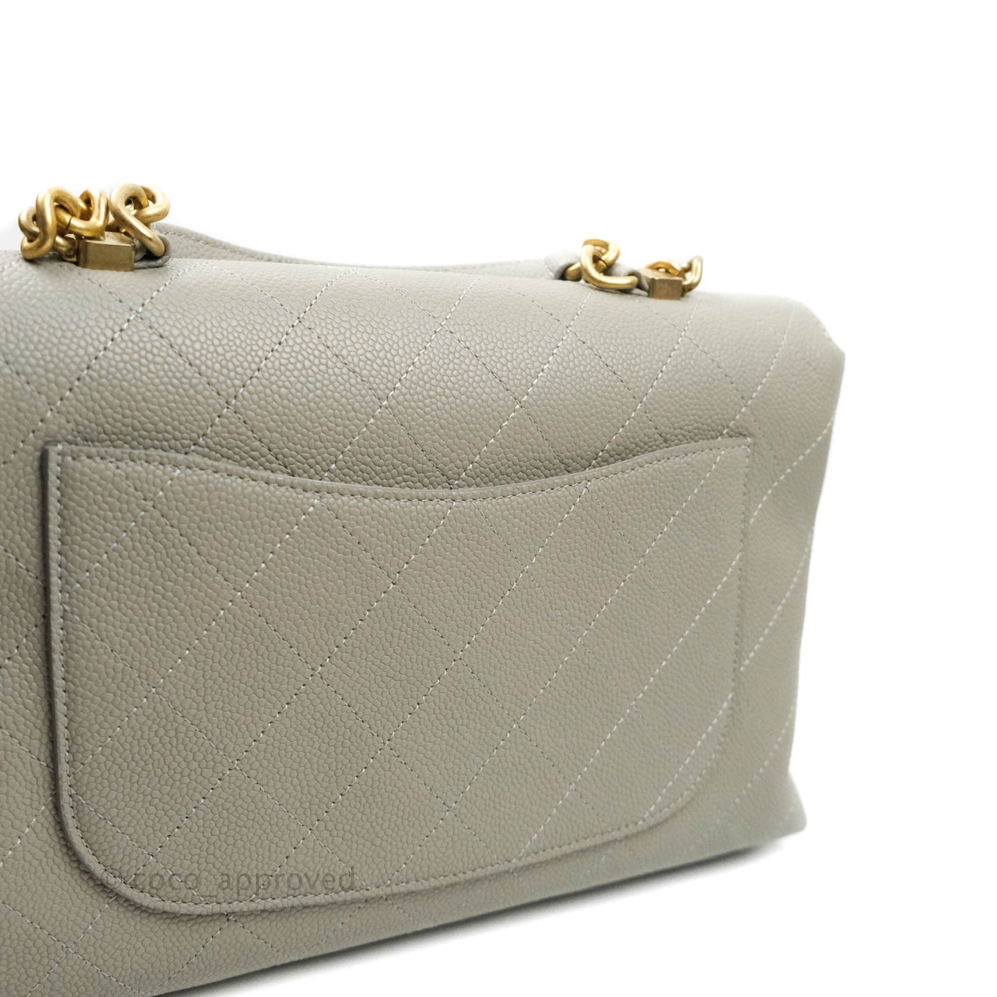 Chanel Chic Affinity Medium Grained Calfskin Grey Aged Gold Hardware