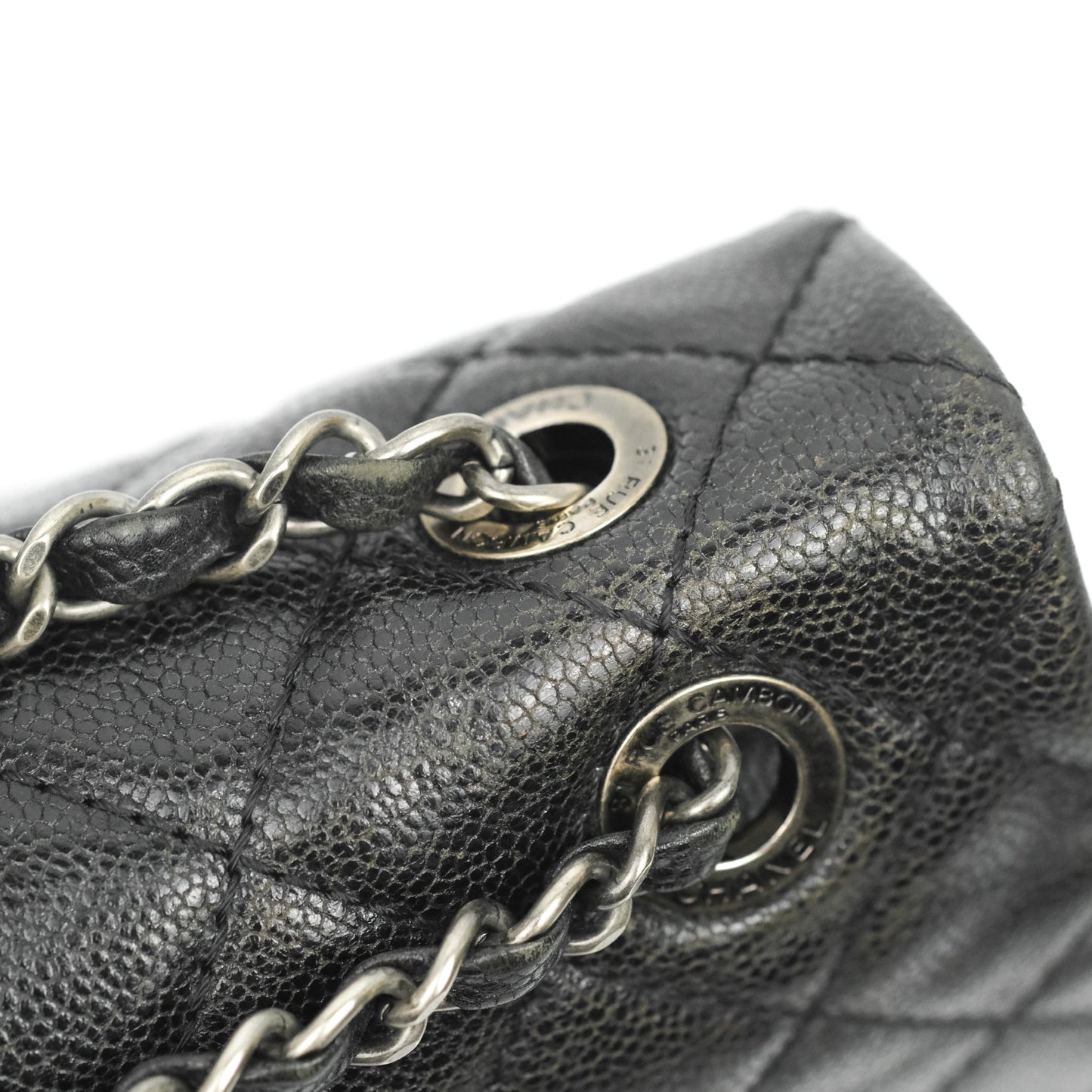 Chanel Jumbo Easy Flap Bag Black Caviar Ruthenium Hardware