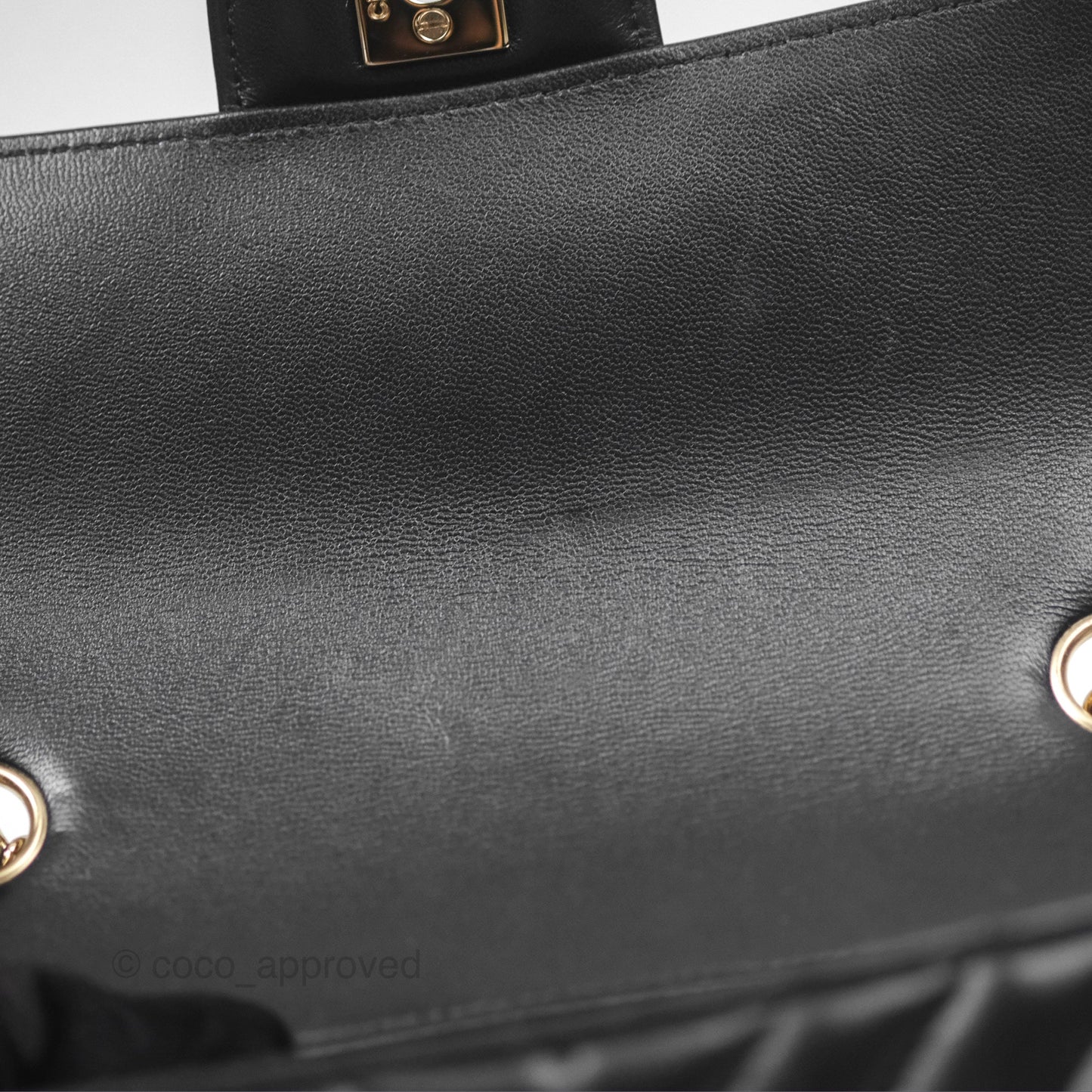 Chanel Mini Rectangular Flap Chevron Black Lambskin Gold Hardware