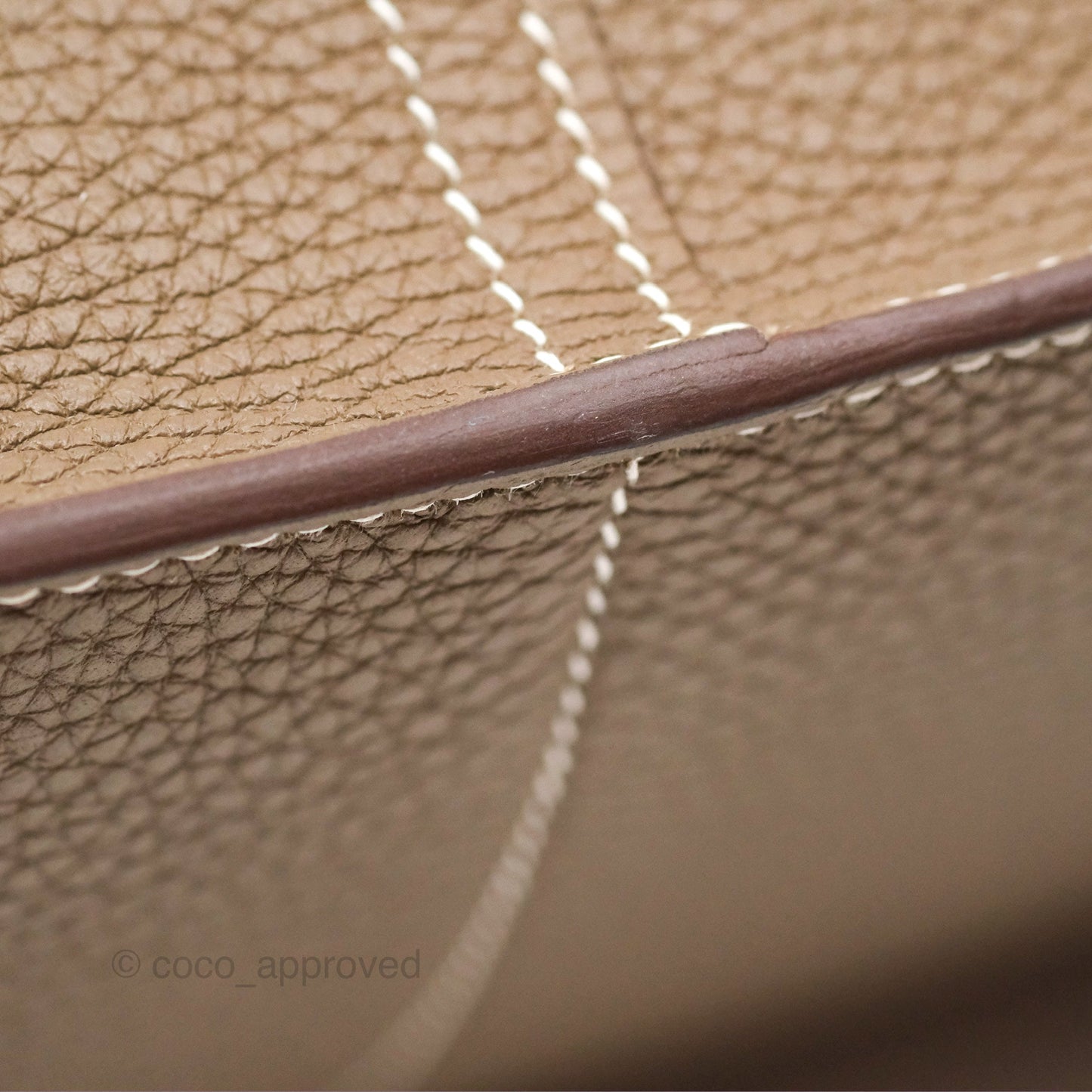 Hermès Halzan 31 Etoupe Clemence Gold Hardware