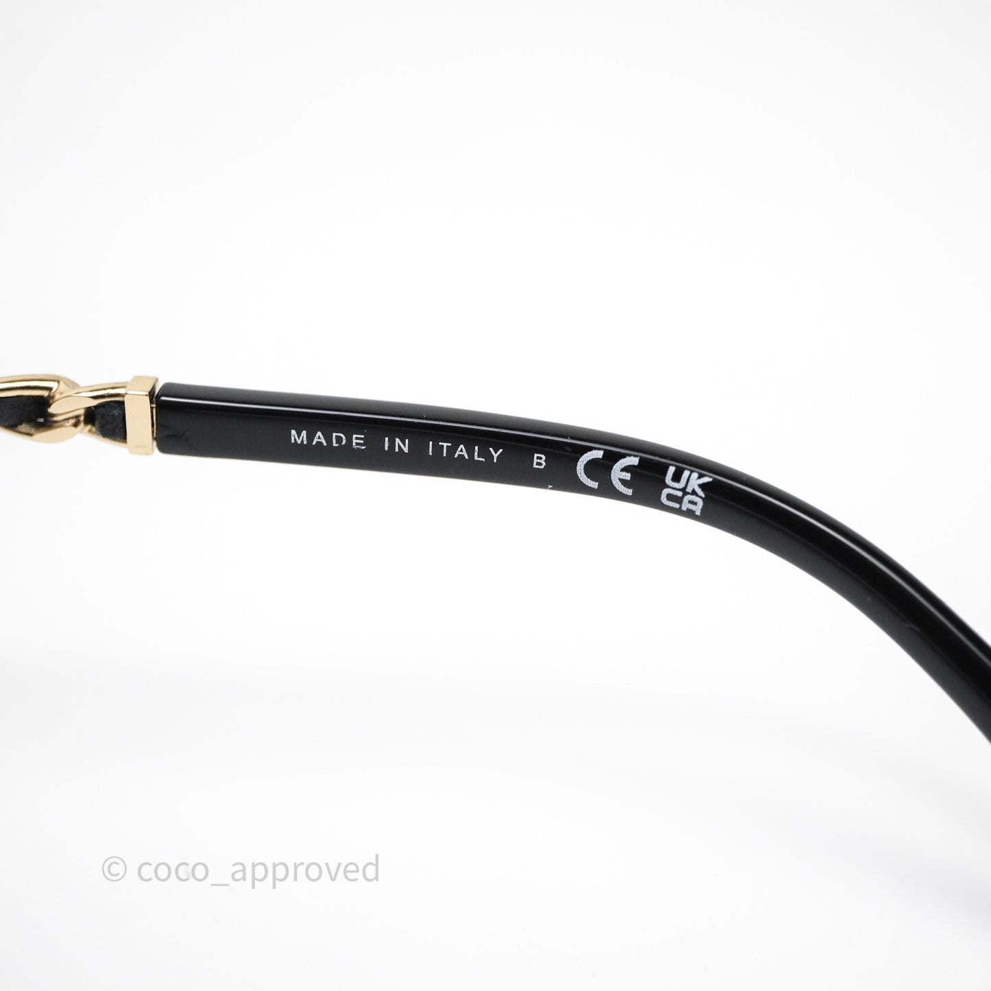 Chanel CC Chain-Link Square Sunglasses Black