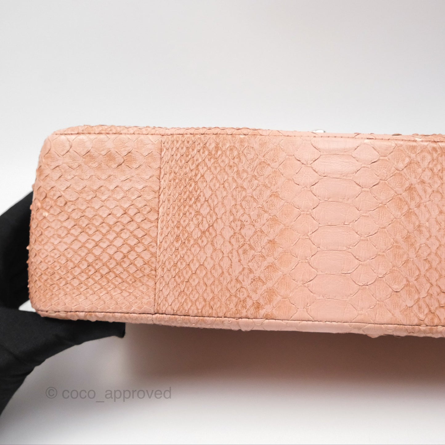 Chanel Jumbo Double Flap Python Pink Gold Hardware