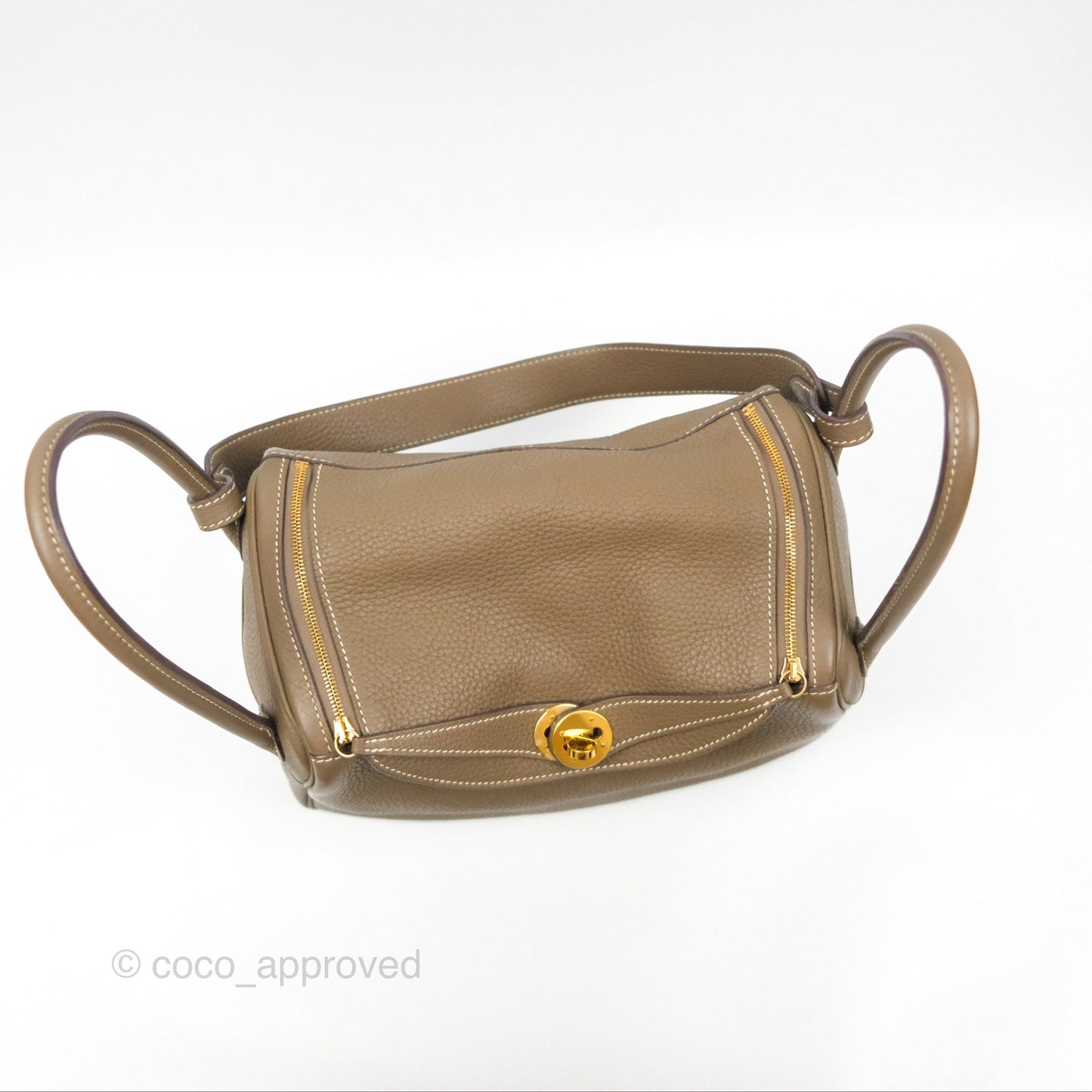 Hermès Lindy 26 Etoupe Clemence Gold Hardware