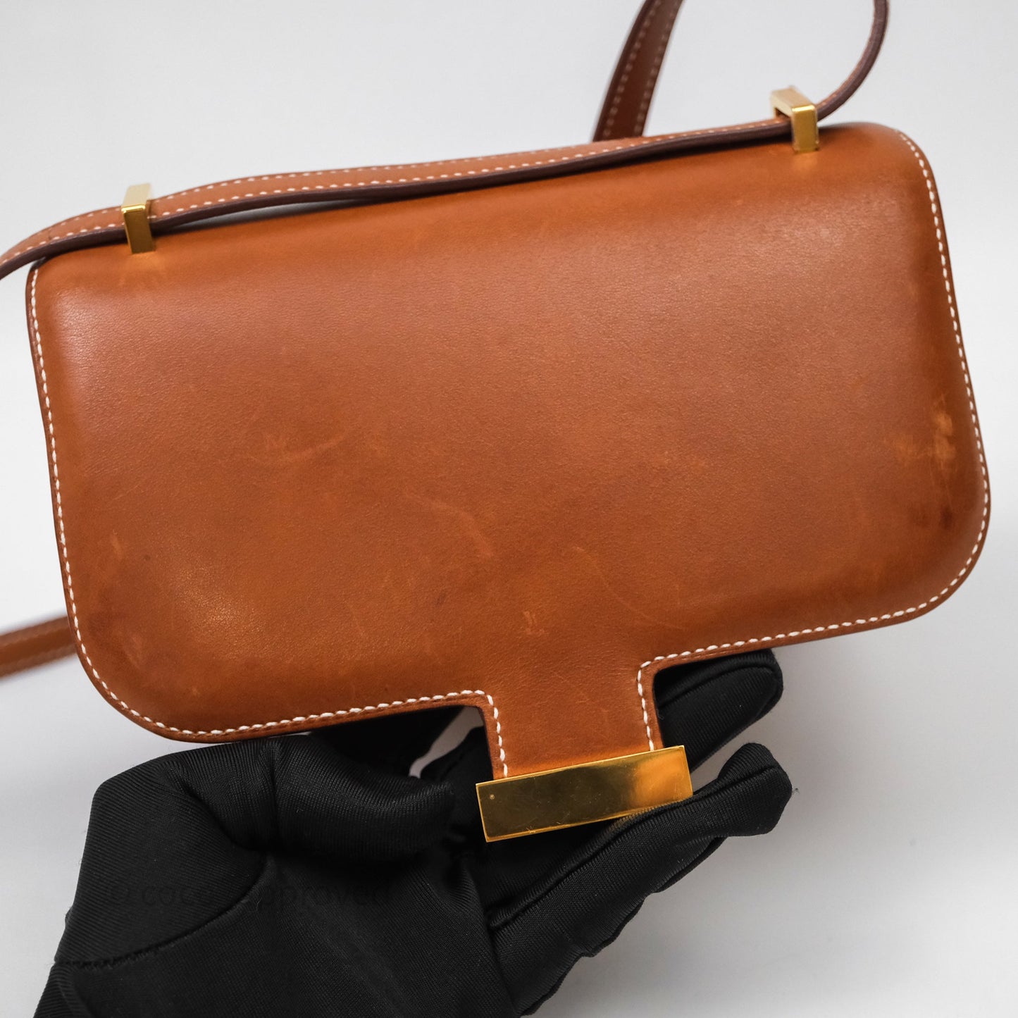 Hermès Constance Mini Smooth Barenia Leather Gold Hardware