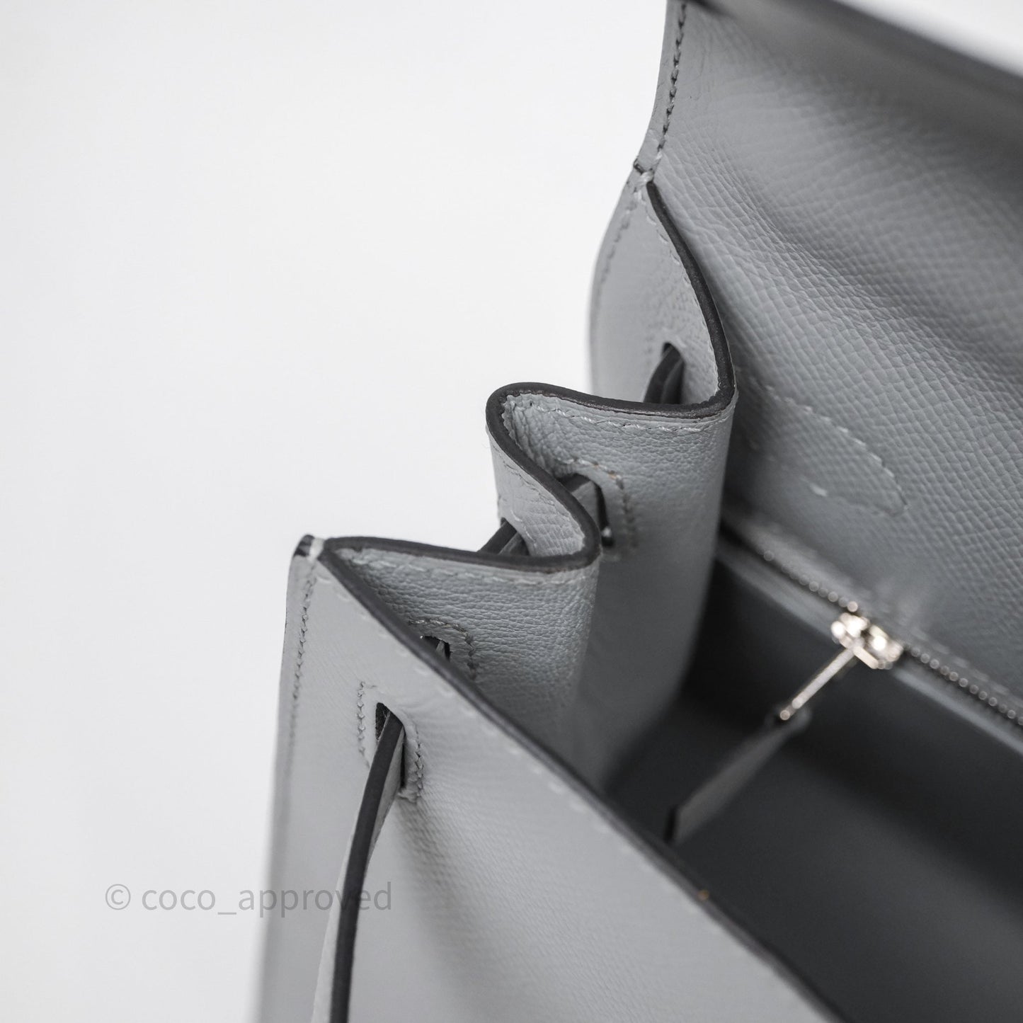 Hermès Kelly 28 Bleu Glacier 8U Epsom Palladium Hardware