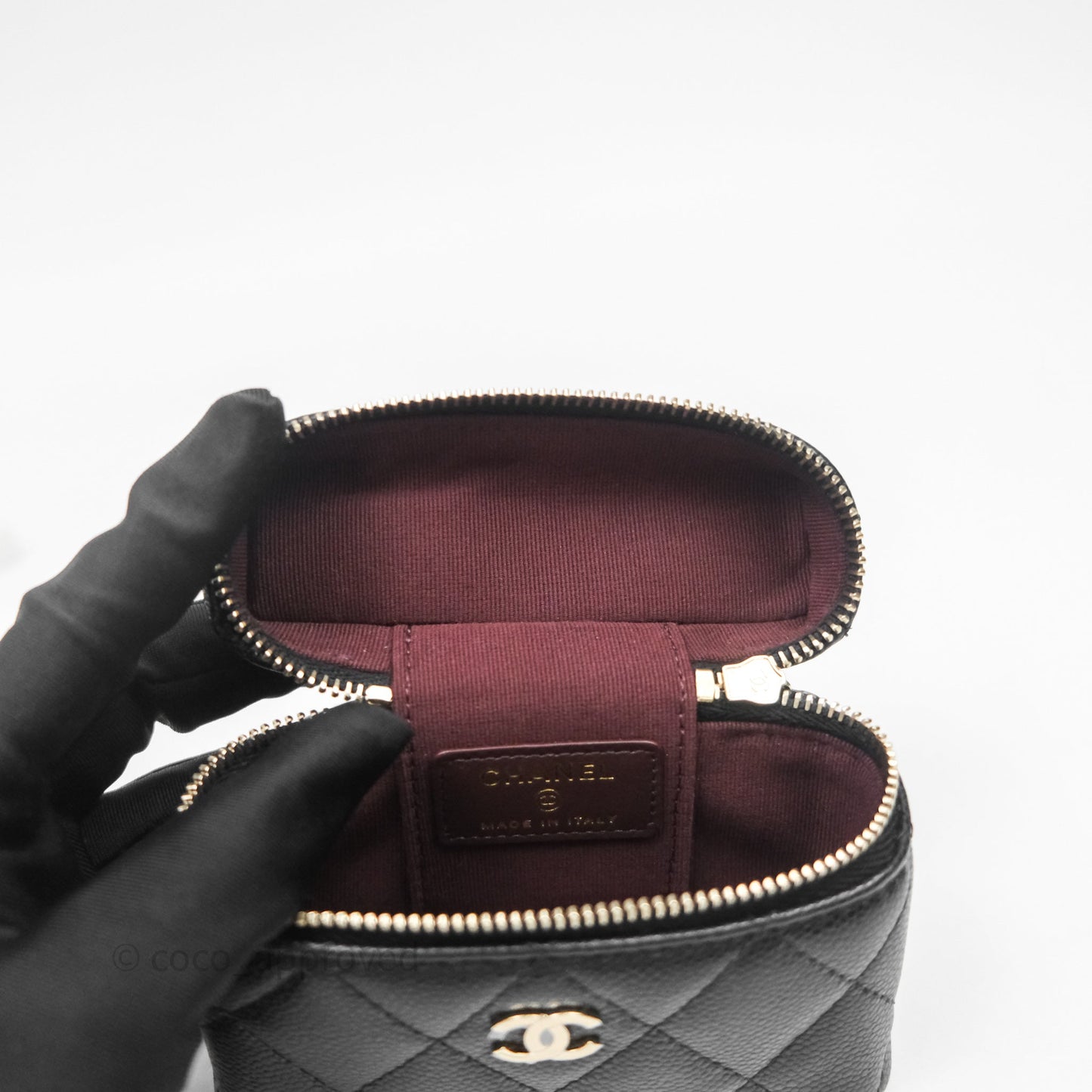 Chanel Classic Black Caviar Mini Bag Charm