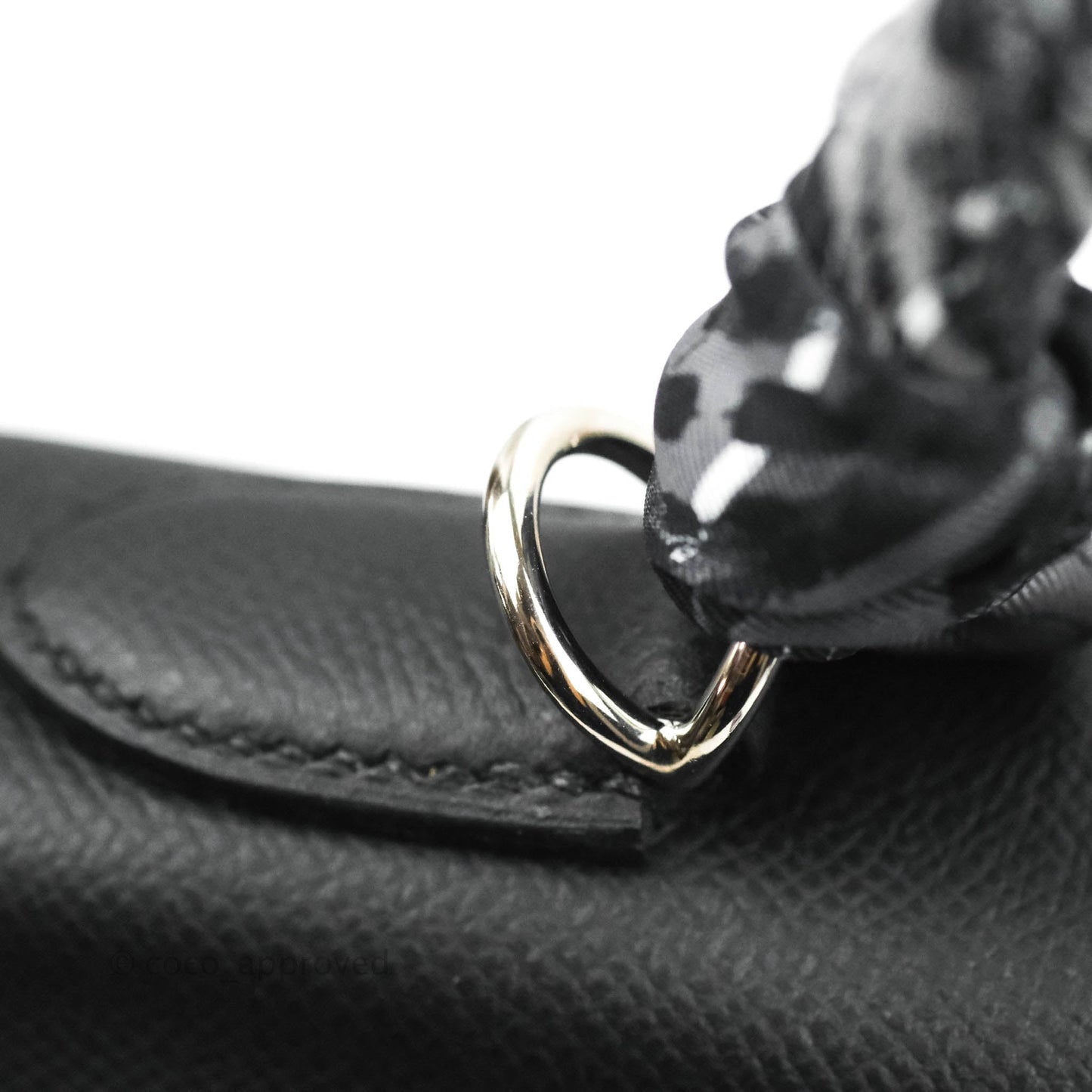 Hermès Kelly 28 Sellier Black Epsom Palladium Hardware