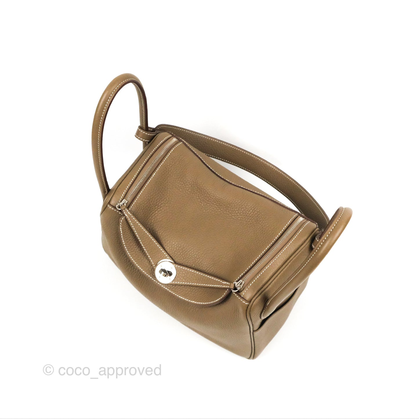 Hermès Lindy 26 Etoupe Clemence Palladium Hardware
