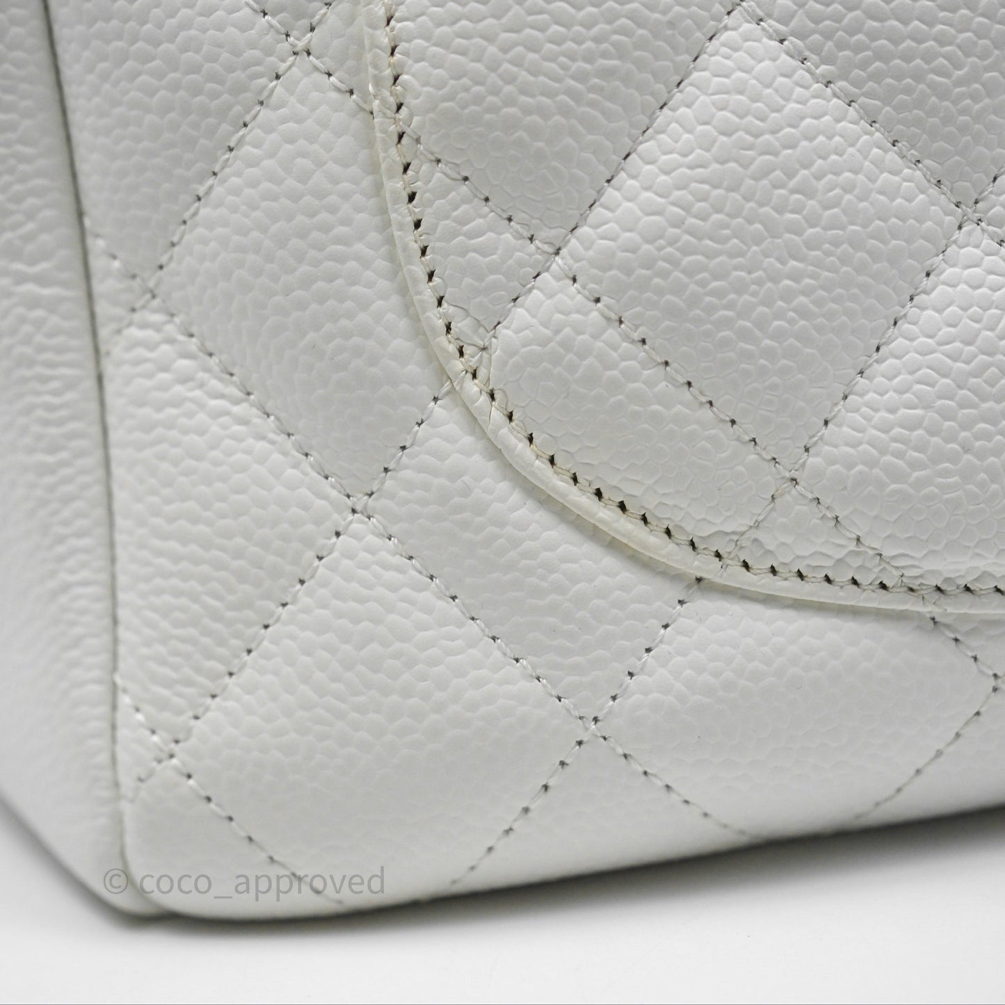 Chanel GST White Caviar Silver Hardware