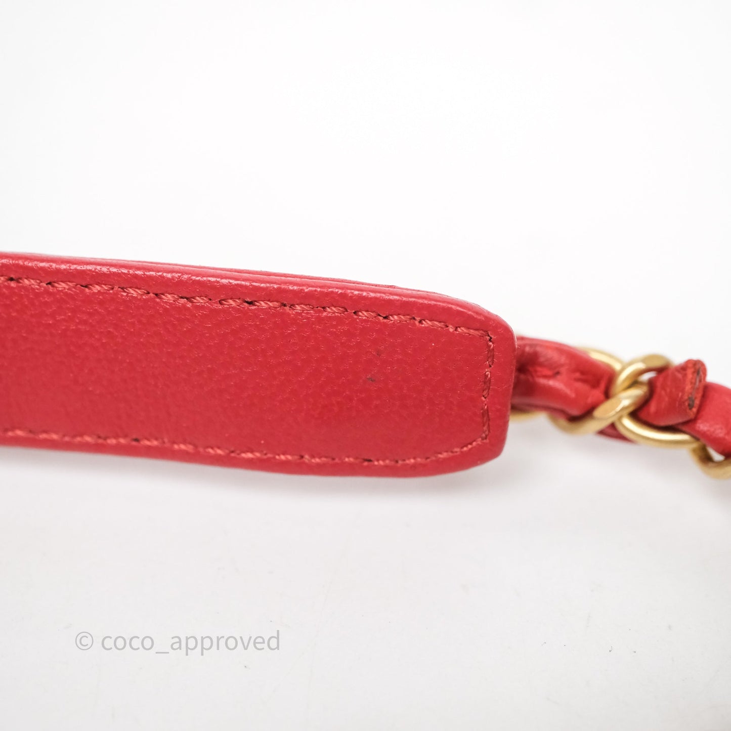 Chanel Infinity Camera Case Red Goatskin Aged Gold Hardware