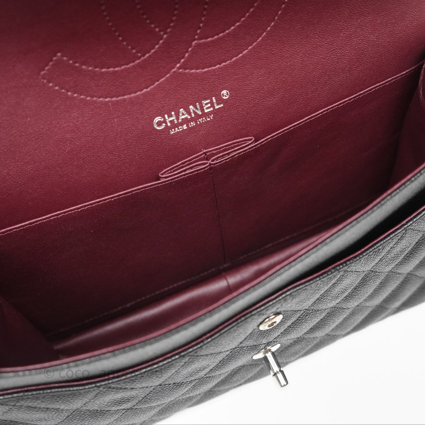 Chanel Jumbo Double Flap Black Caviar Silver Hardware⁣⁣