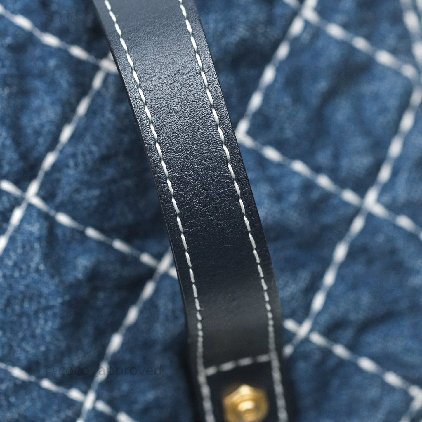 Chanel Quilted Trip Vanity Denim Aged Gold Hardware 20C