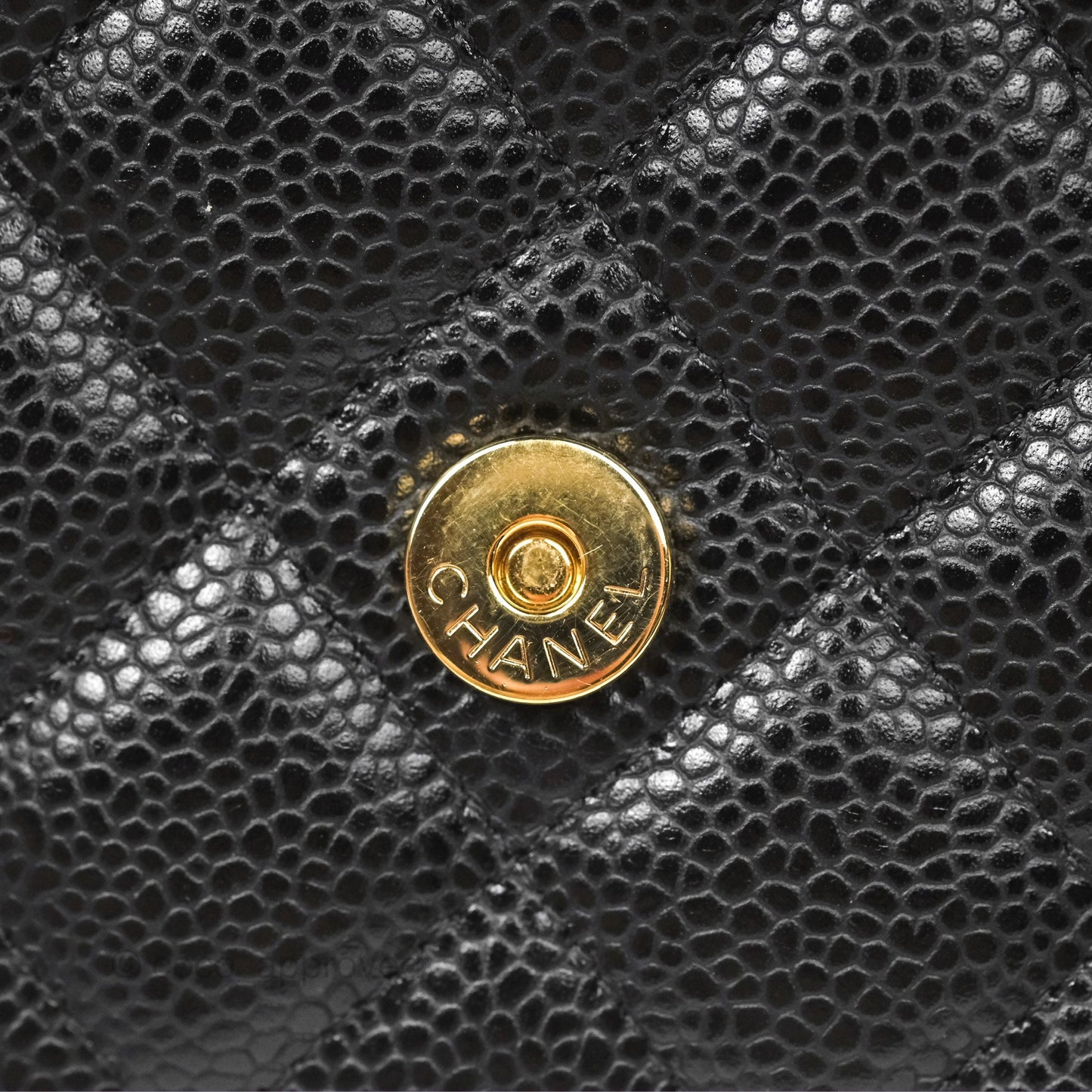 Chanel Classic Wallet on Chain WOC Quilted Black Caviar Gold Hardware