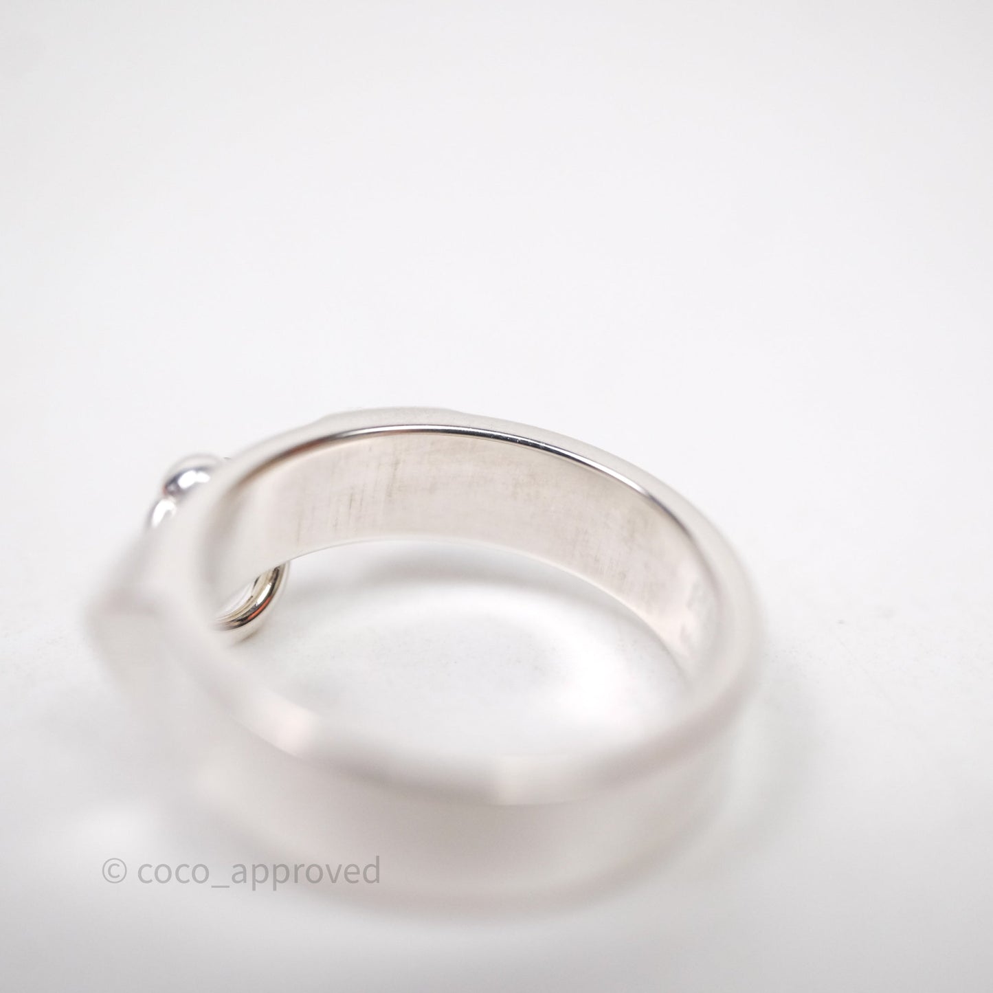Hermes Collier de Chien Ring PM Sterling Silver Size 51