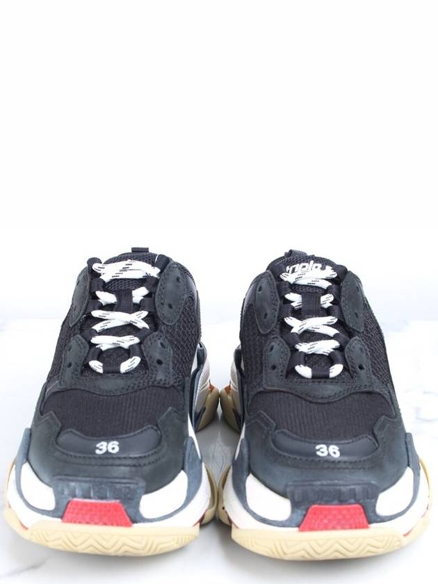 Luxury Balenciaga Triple S black red sneakers 35 5 225