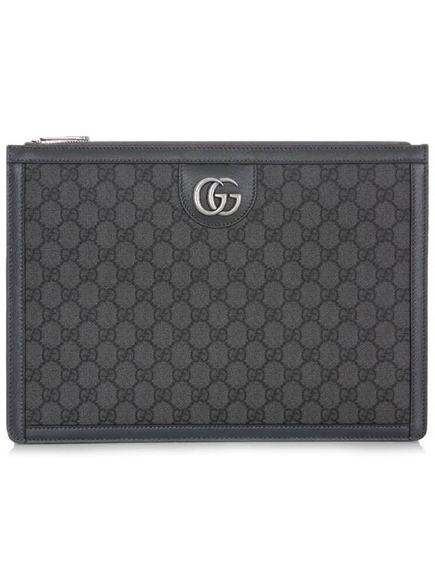 Luxury Gucci Trending 2025 Ophidia Portfolio Clutch Bag Grey