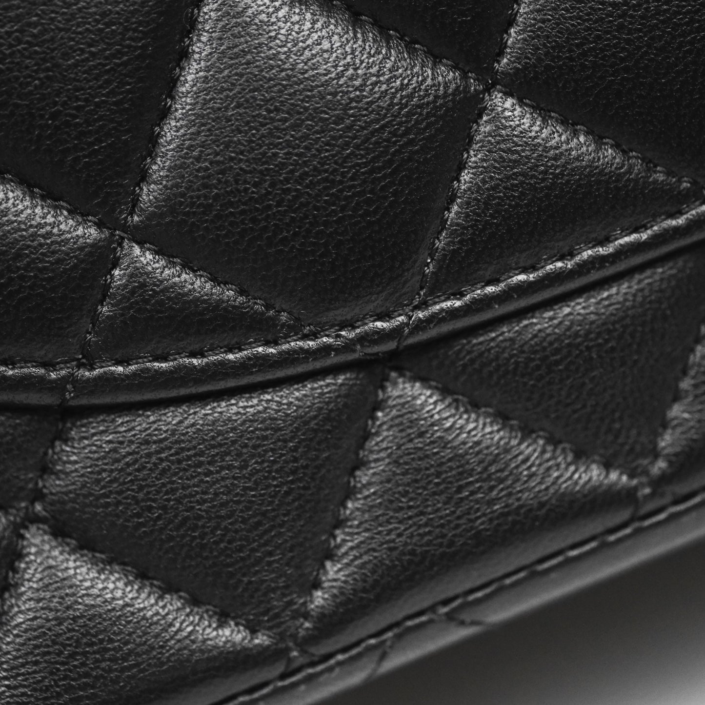 Chanel Classic M/L Medium Flap Quilted Black Lambskin Gold Hardware