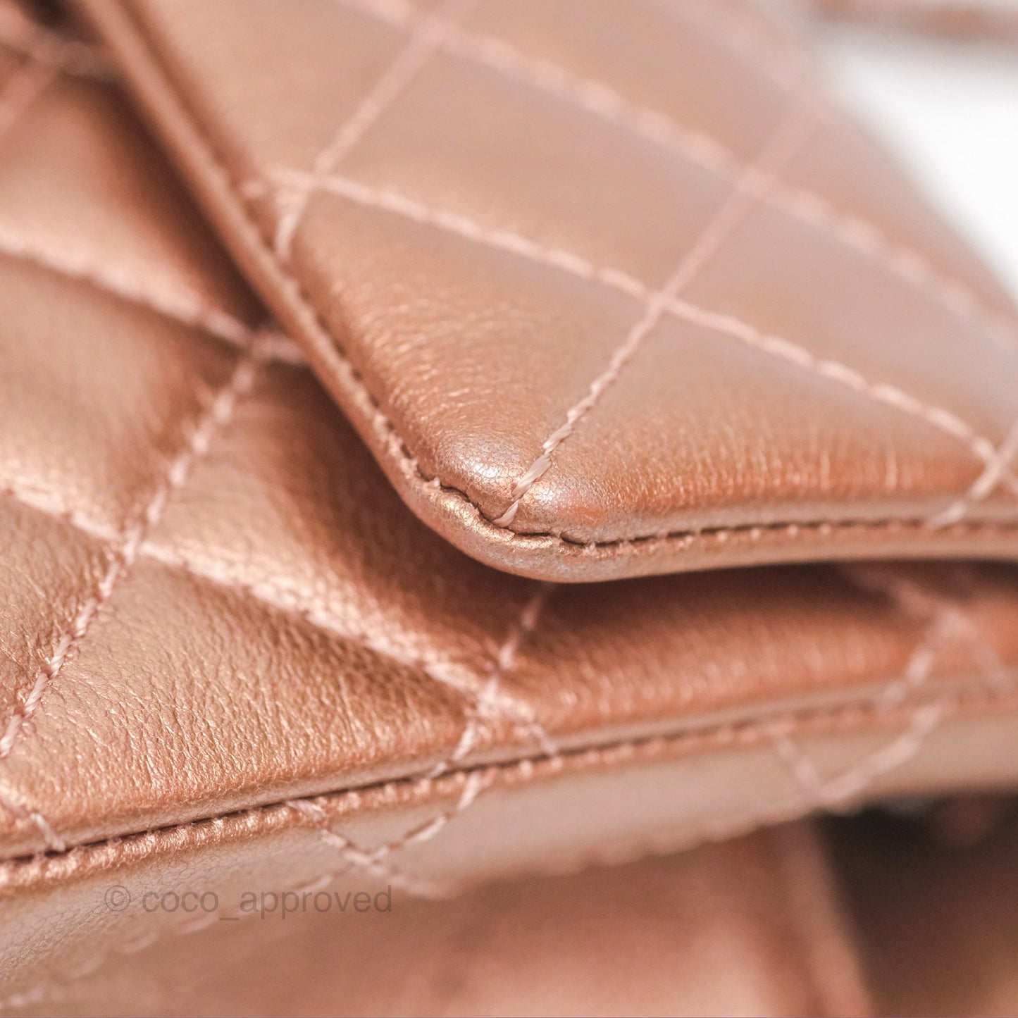 Chanel Mini Reissue 224 Copper Metallic Calfskin Rose Gold