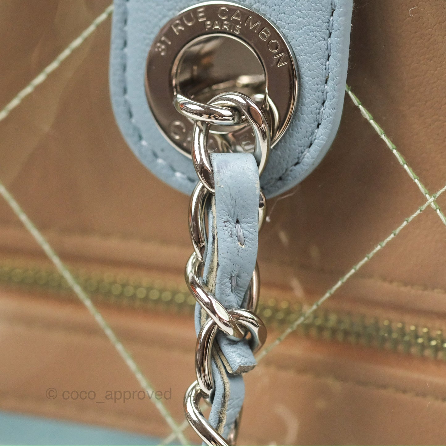 Chanel Coco Splash Blue/Green/Pink PVC Shopping Tote Bag