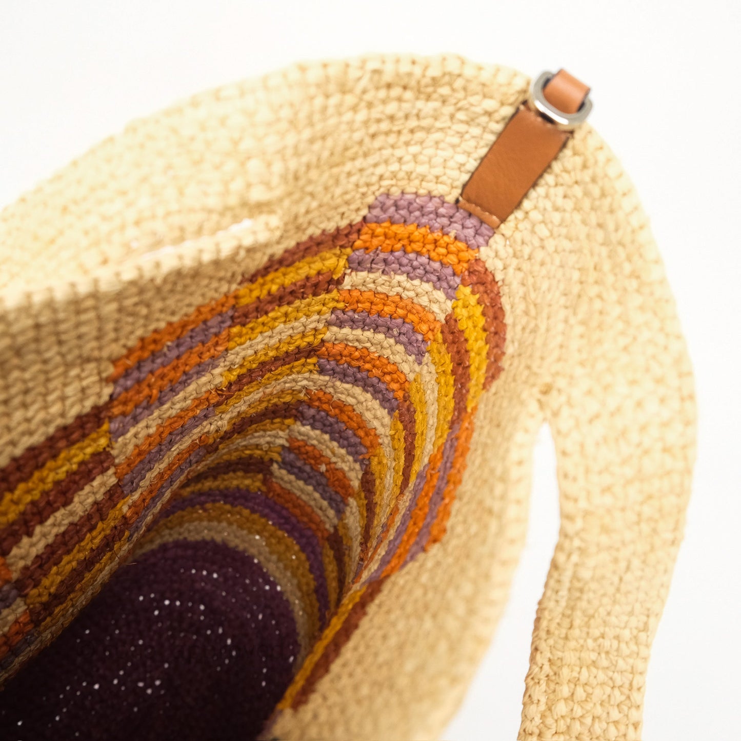 Loewe x Paula’s Ibiza Slit Mini Rainbow Raffia Bag