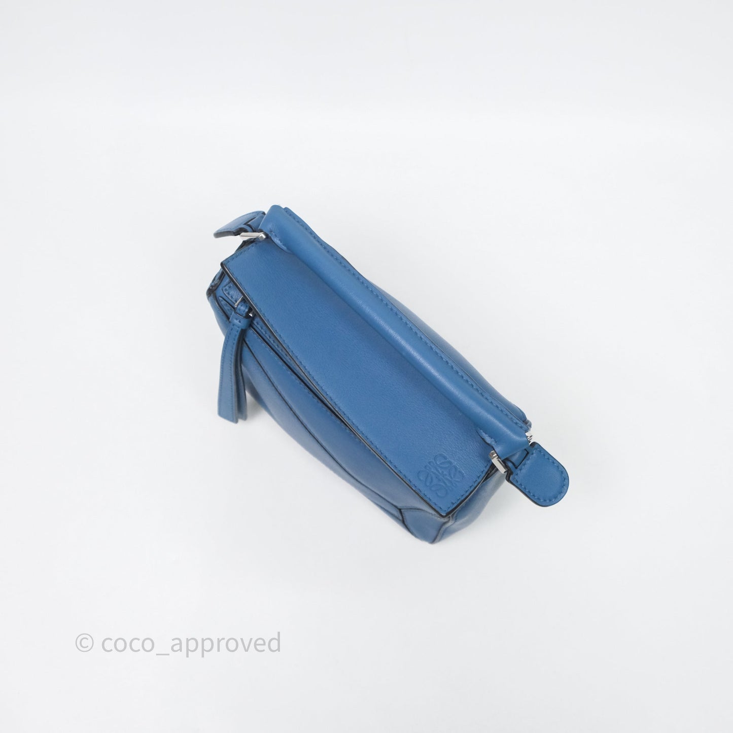 Loewe Mini Puzzle Bag Blue Calfskin