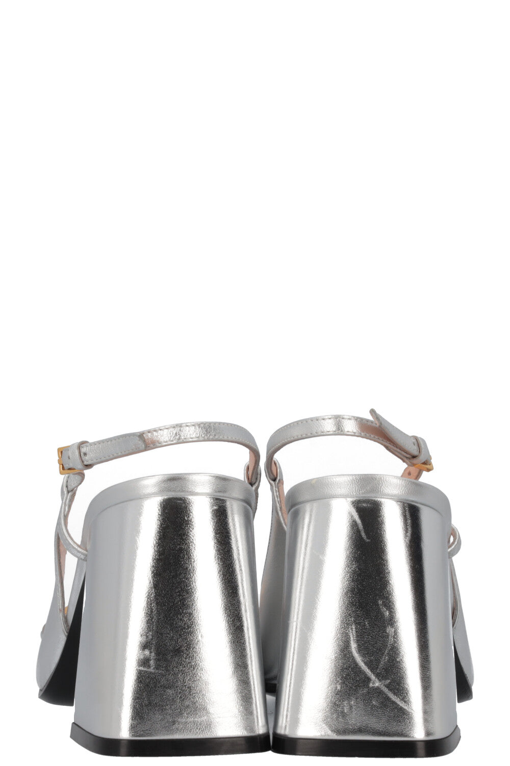 Luxury Gucci Trending 2025 Horsebit Heels Silver Gold