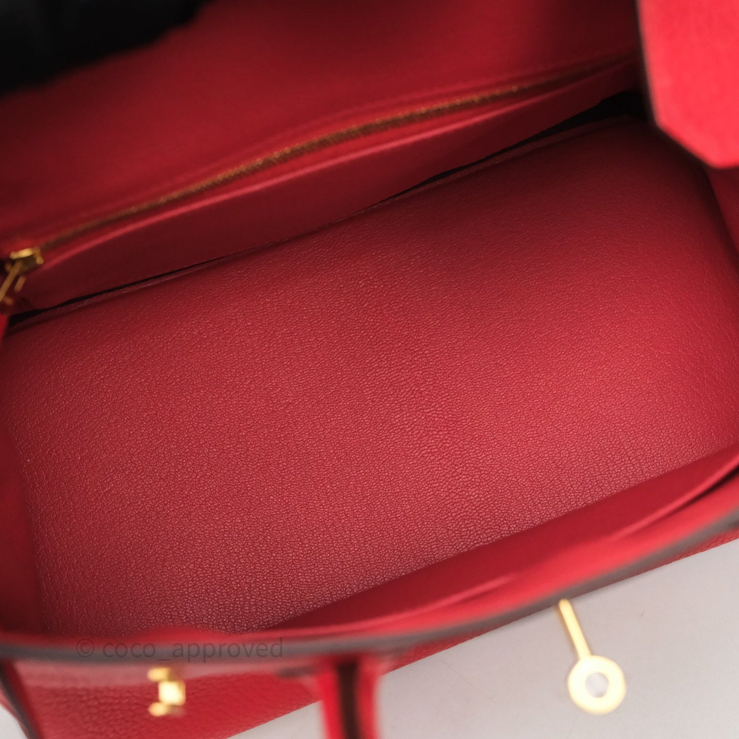 Hermes Birkin 30 Rouge Togo Gold Hardware