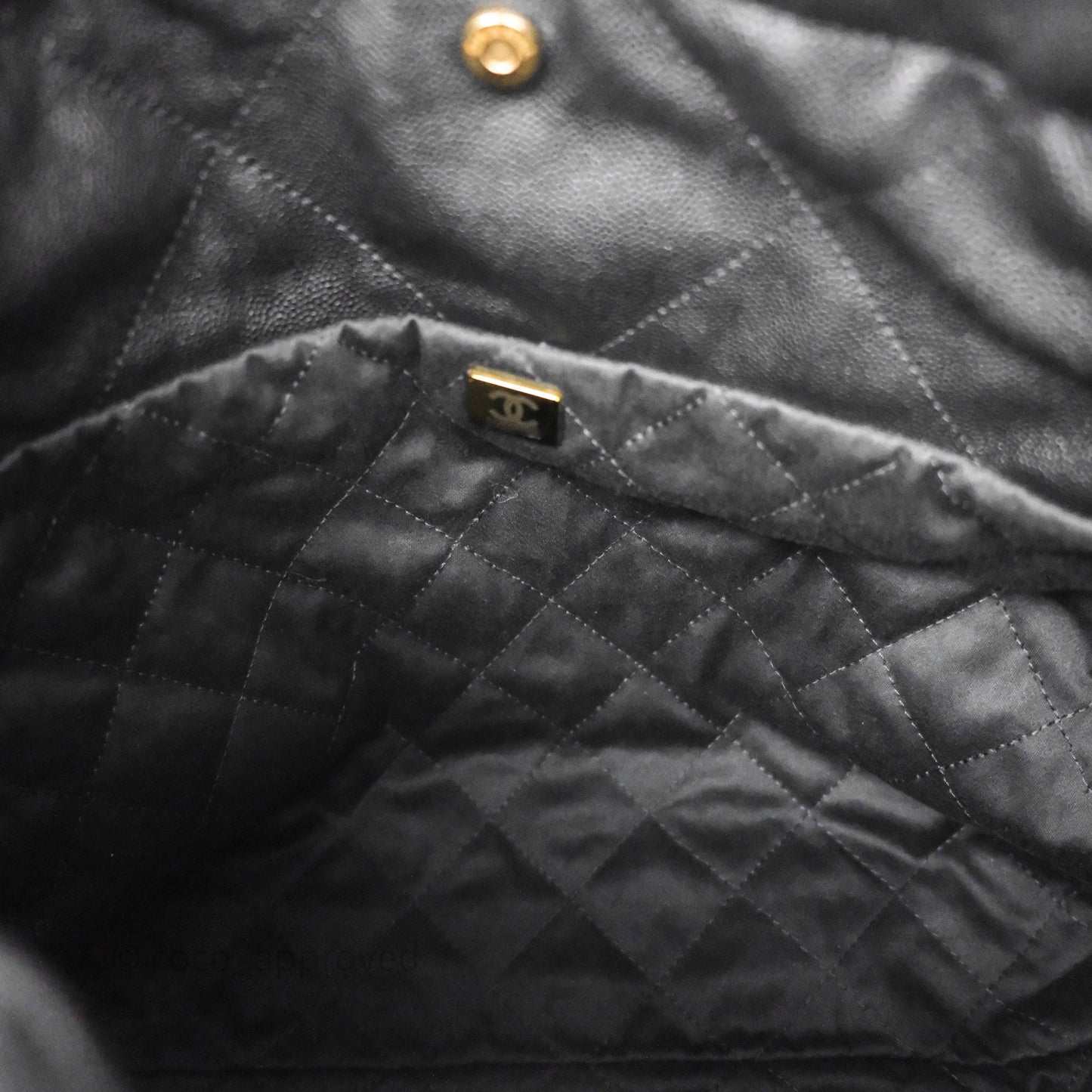Chanel 22 Small Black Caviar Aged Gold Hardware