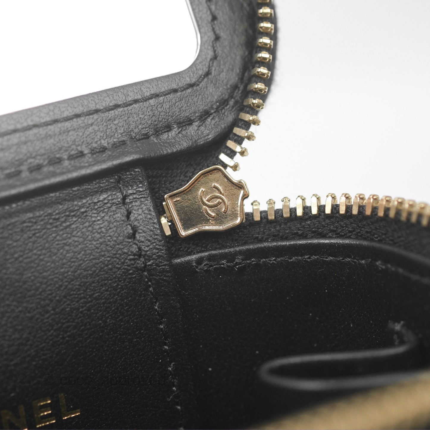 Chanel Mini Poker Vanity With Chain Black Caviar Gold Hardware