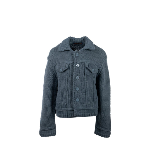 Louis Vuitton size S knit wear wool could blue