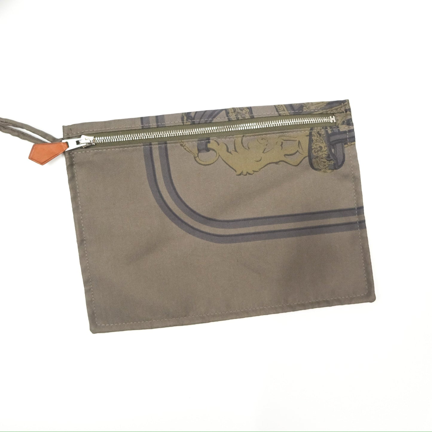 Hermès Silk City Bag Brides De Gala Khaki Grey