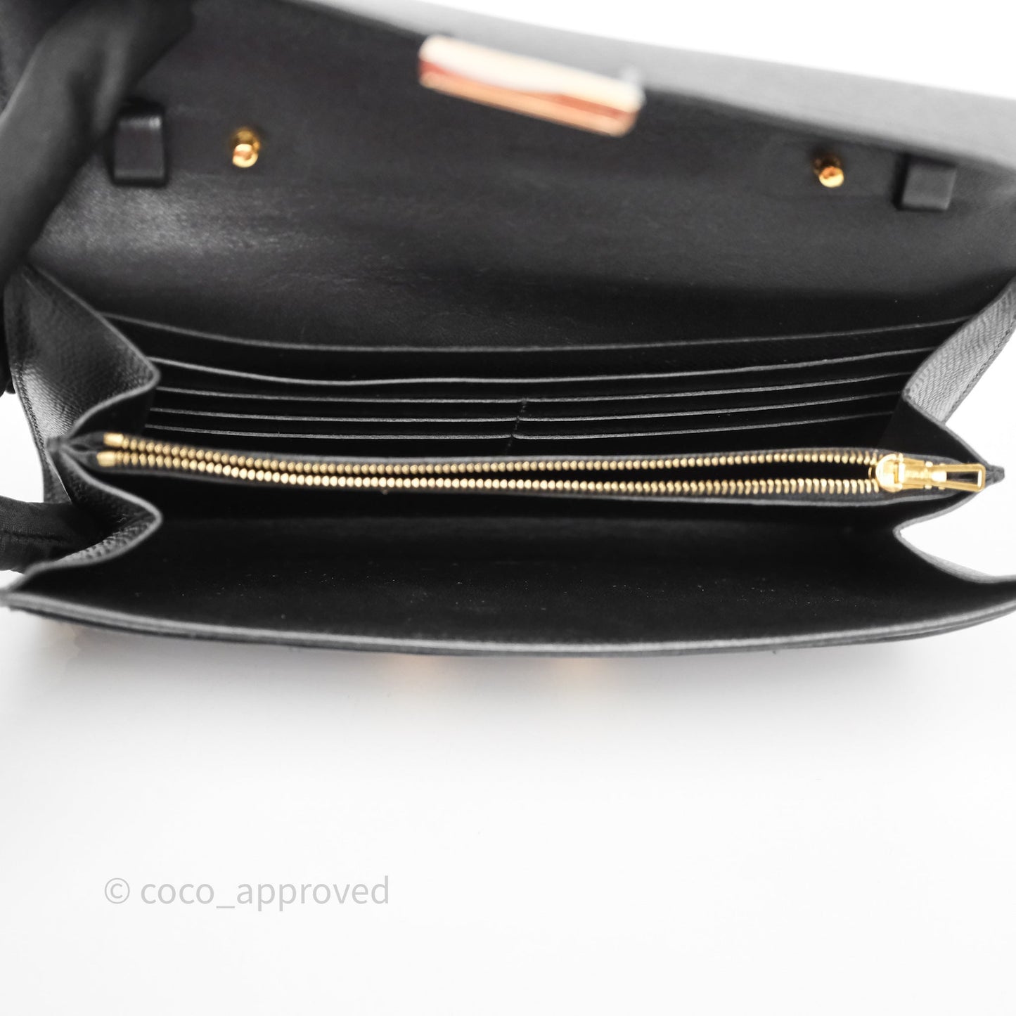 Hermès Constance Long To Go Wallet Black Noir 89 Epsom Rose Gold Hardware