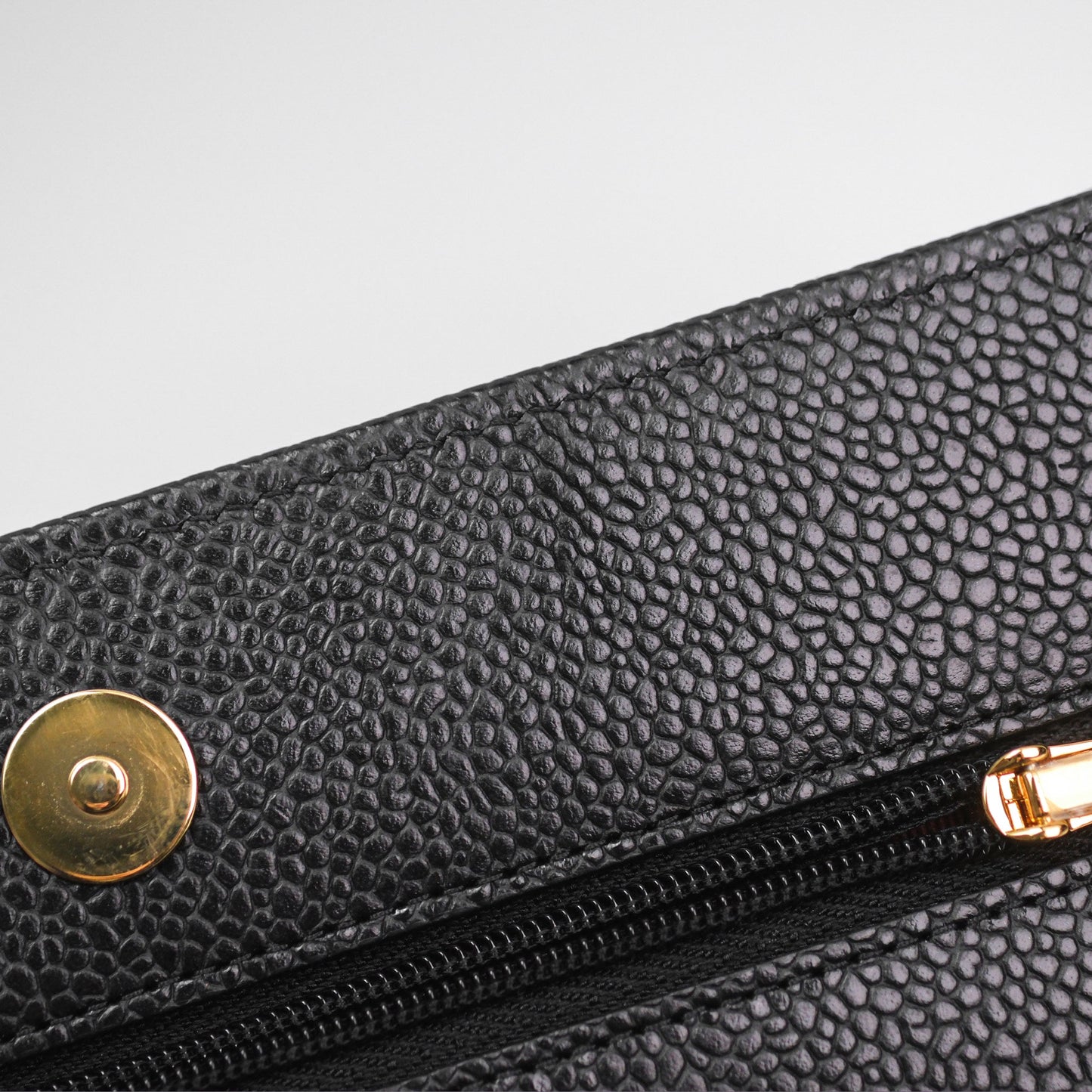 Chanel Quilted WOC Black Caviar Gold Hardware