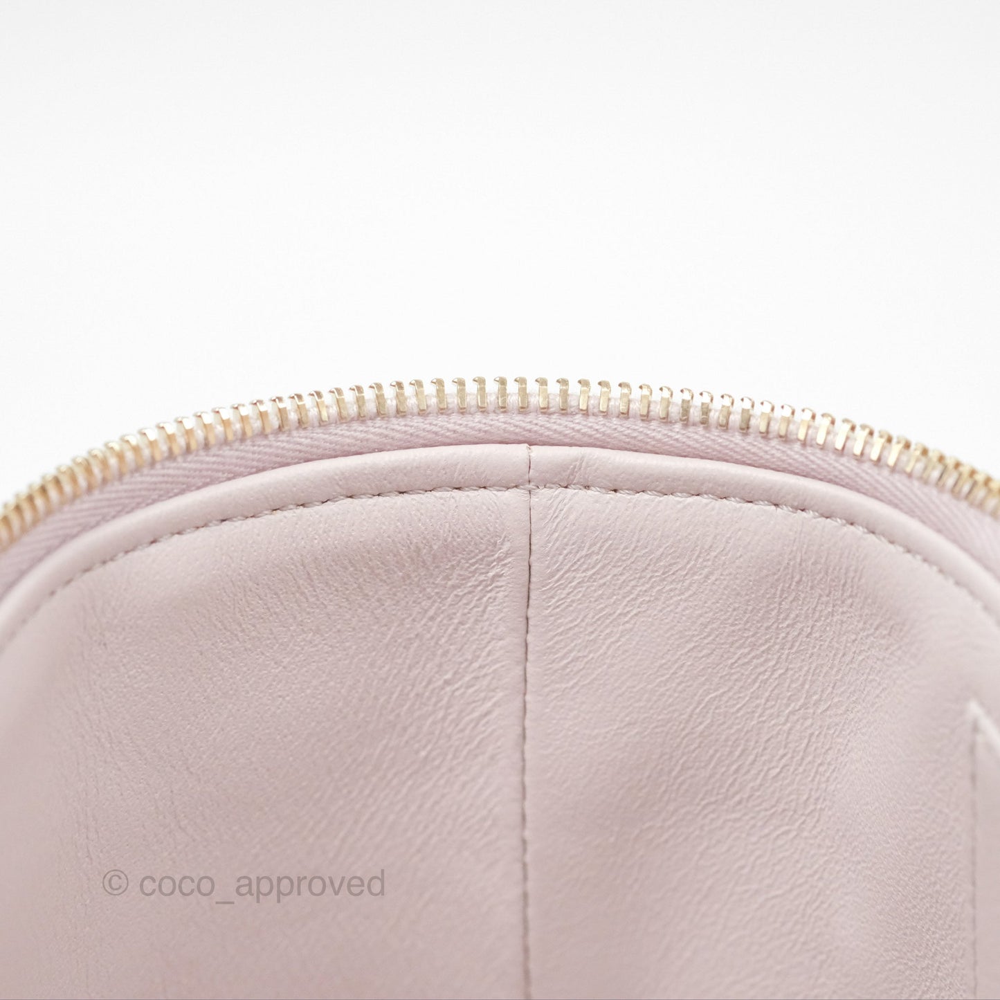 Chanel Small Quilted Top Handle Vanity Case Light Lilac Lambskin Gold Hardware
