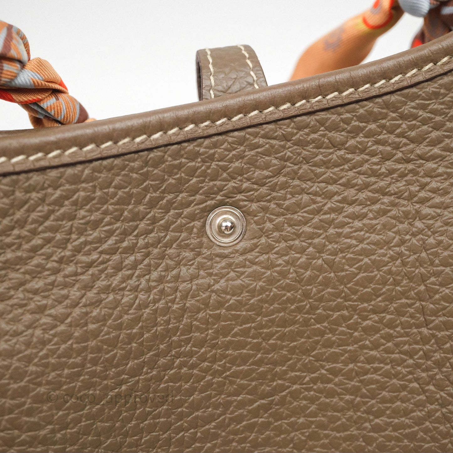 Hermès Mini Evelyne 16 Etoupe Clemence Palladium Hardware