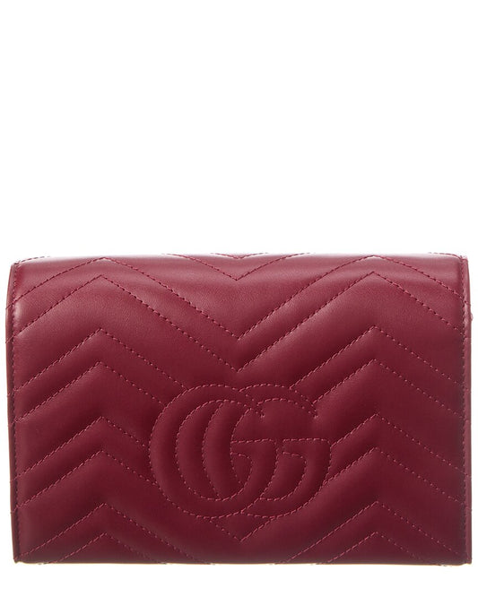 Luxury Gucci Trending 2025 GG Marmont Matelassé Leather Wallet On Chain