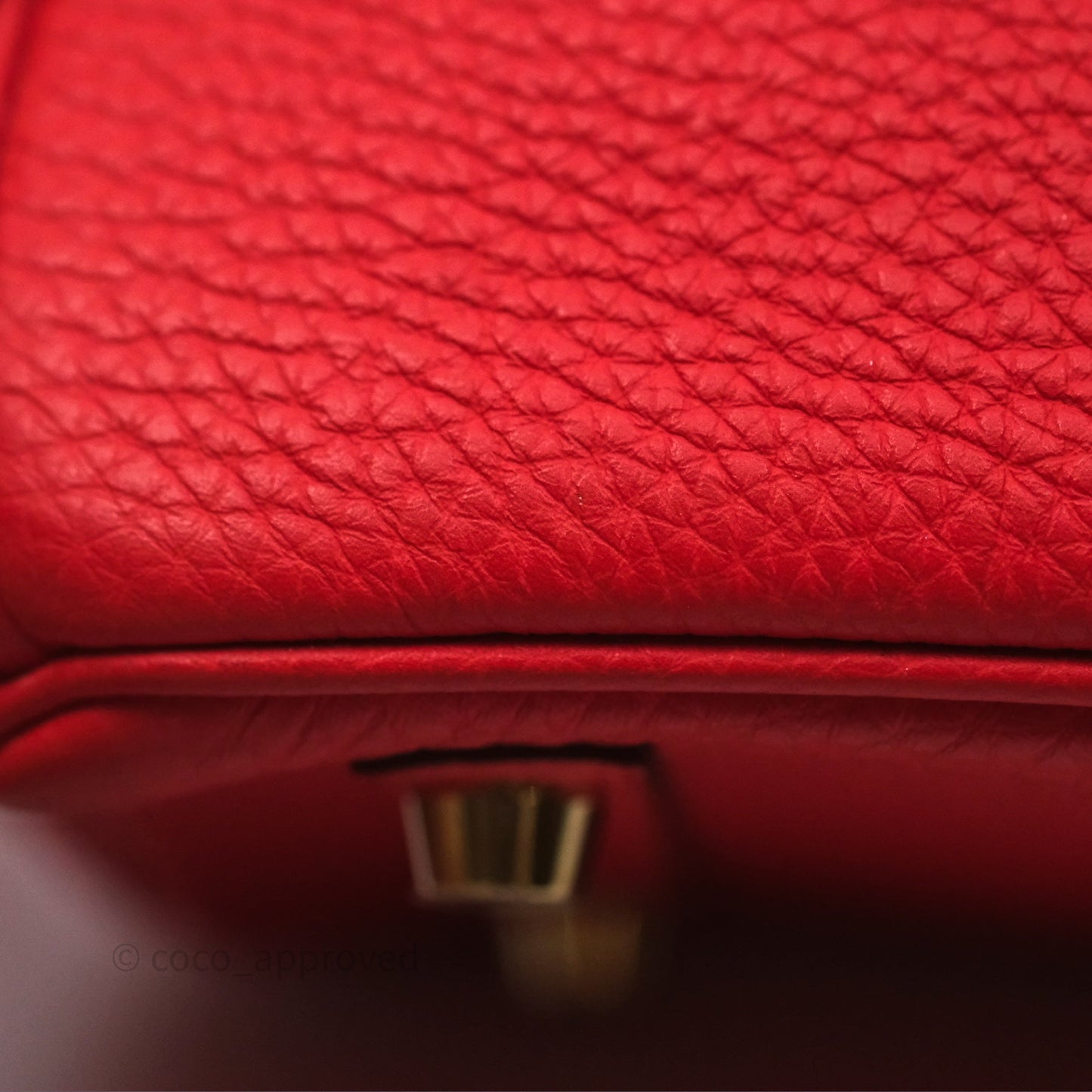 Hermès Birkin 25 Retourne Rouge Tomate S5 Clemence Gold Hardware