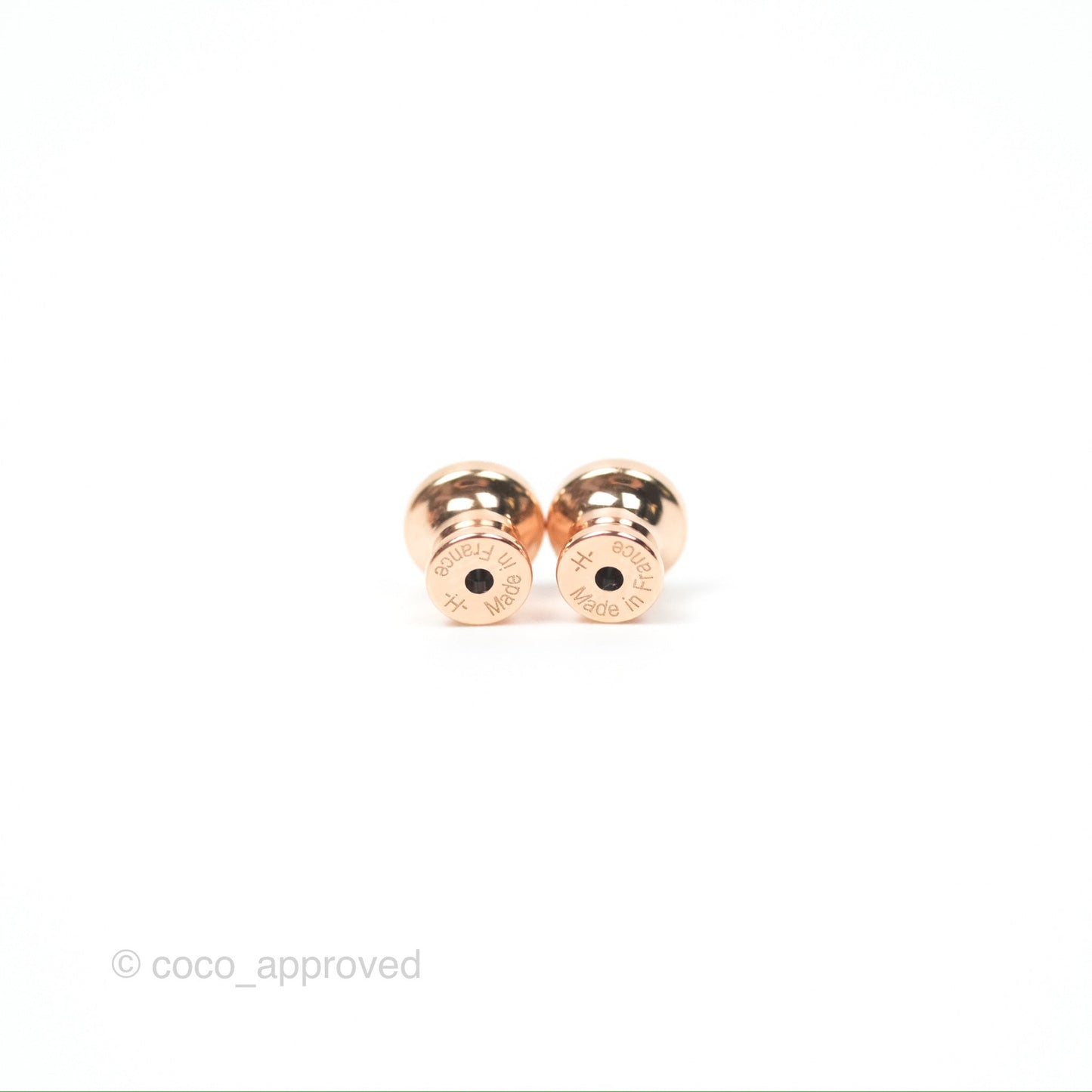Hermès Mini Pop H Earrings New Gold Rose Gold Hardware
