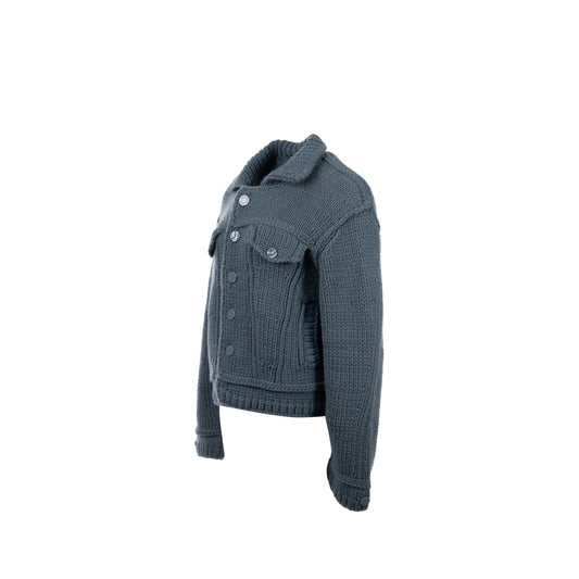 Louis Vuitton size S knit wear wool could blue