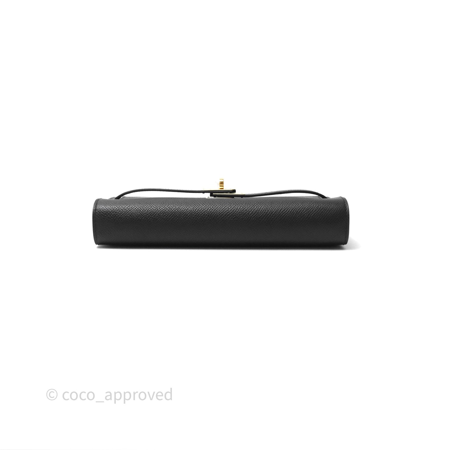 Hermès Kelly To Go Wallet Noir 89 Black Epsom Gold Hardware