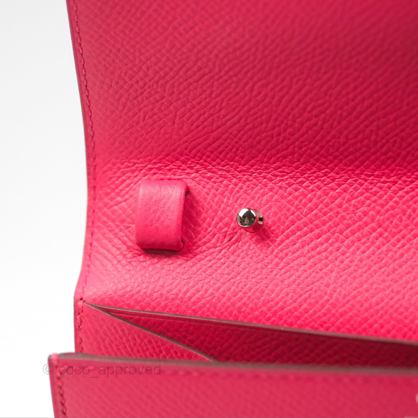 Hermès Clic 16 Wallet On Chain Rose Extreme Epsom Palladium Hardware