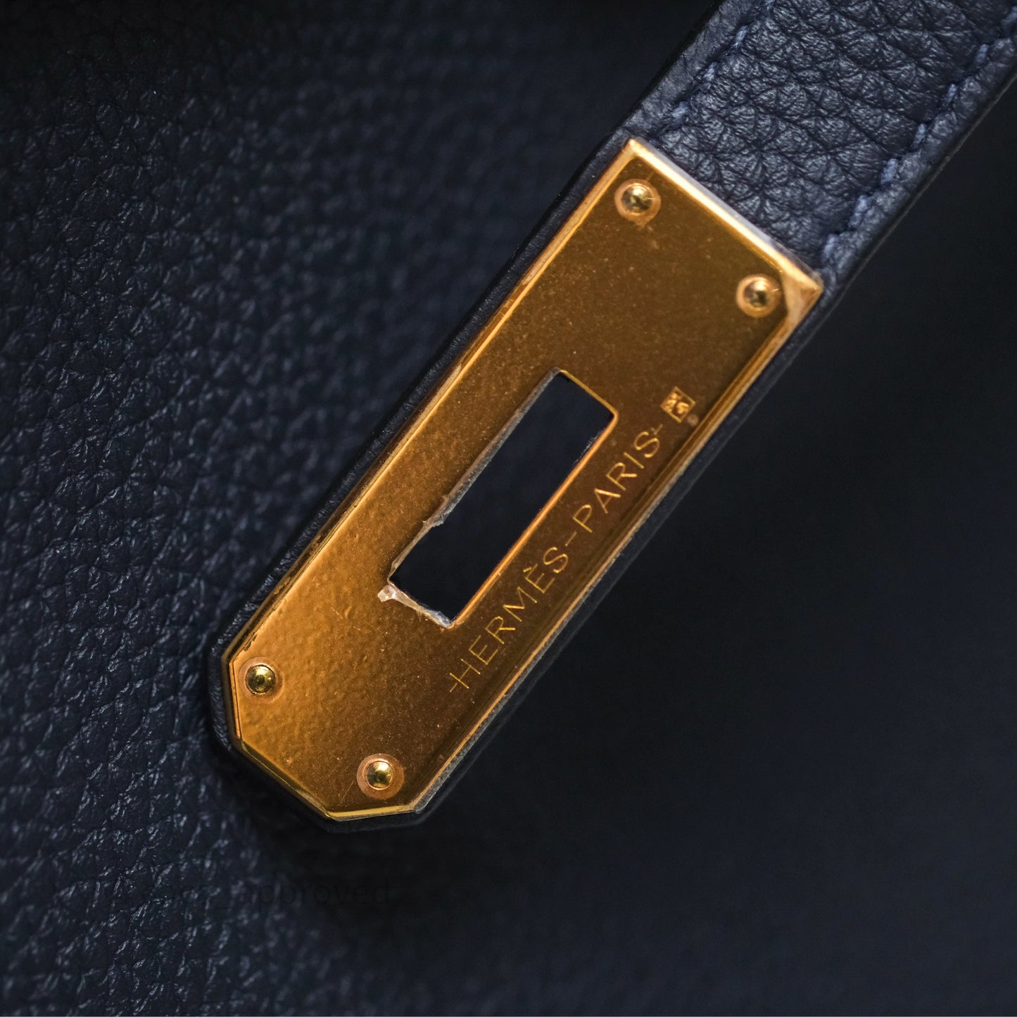 Hermès Birkin 30 Retourne Bleu Nuit 2Z Togo Gold Hardware
