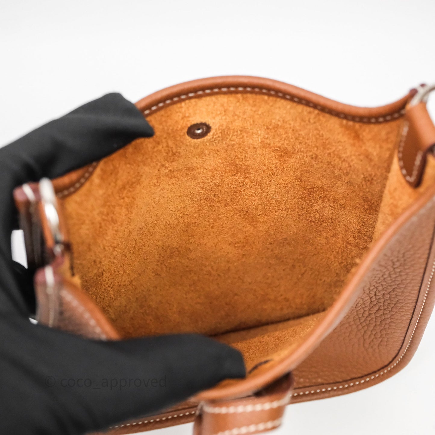 Hermès Mini Evelyne 16 Gold Clemence Gold Hardware