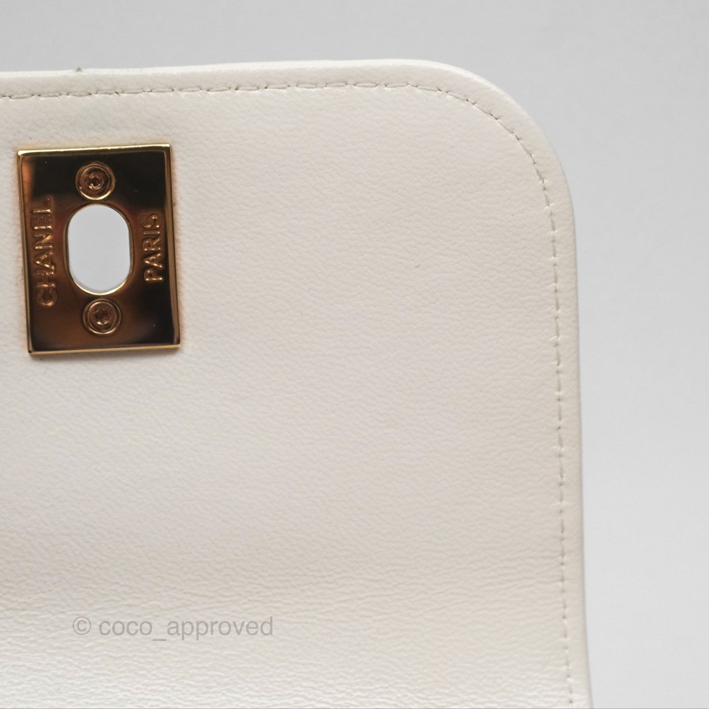 Chanel Mini Quilted Trendy CC Clutch With Chain White Lambskin Rose Gold Hardware