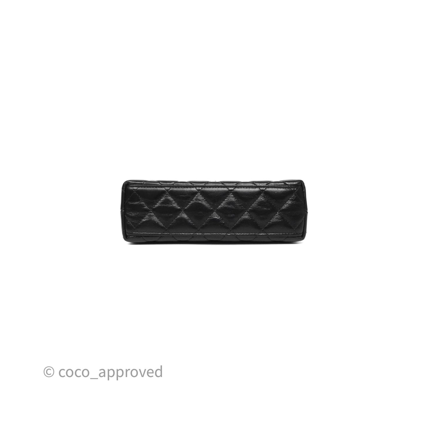 Chanel Kelly Bag Quilted Black Shiny Crumpled Calfskin Aged Gold Hardware